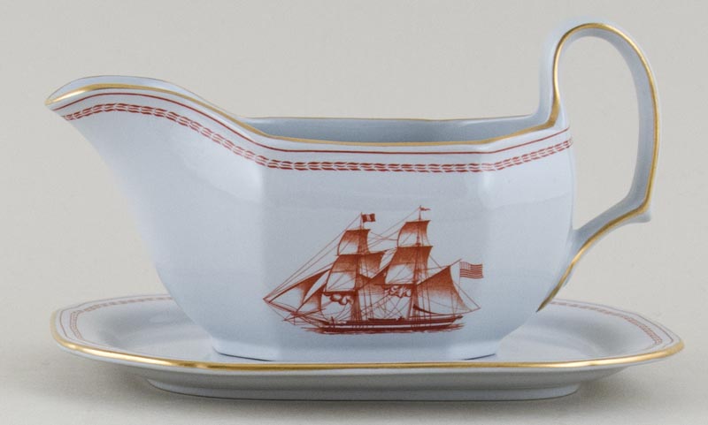 Sauce Boat and Stand Olive of Newbury c1970s